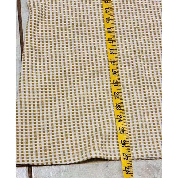 Ava & Viv Plus Size 4X Tan And White Balloon Sleeve Check Print Blouse Boho - Picture 8 of 10